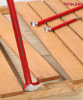 Rolling Head Pry Bar Set 6 Inch, 12 Inch, 16 Inch Heavy Duty Hand Tools for Garages shown on wooden surface