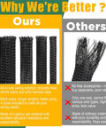 Comparison of Expandable Braided Cable Sleeve Wire Loom Kit With PET Mesh Split Sheathing, 132 Ft Total Length with competitor