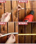Clear U Channel Edge Guards For Kitchen Cabinets 3/4 Inch Thick Vinyl Strips 36 Inches Long 6 Pack installation steps with drill.