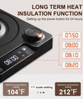Gooseneck Electric Kettle With Precise Temperature Control And Keep Warm, shown with digital display and temperature settings.