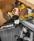 Cordless Right Angle Drill With Brushless Motor Compatible With Dewalt 20V Battery Delivering 400 Inch Pounds Torque in action