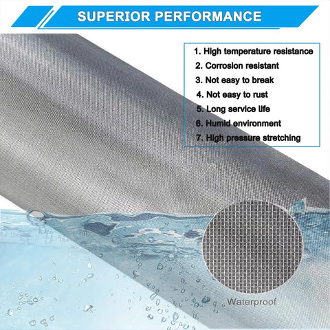 Built To Last Heavy Duty Stainless Steel Mesh Screen 20 Mesh 304 Rust Resistant Fine Wire Roll with performance features