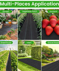 Heavy Duty Weed Barrier Fabric 6x300ft Landscape Material 3.2oz Woven Geotextile for gardens, paths, and driveways