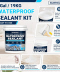5 Gallon Heavy Duty Clear Waterproof Sealant for concrete, wood, metal use, ready to apply indoor or outdoor.