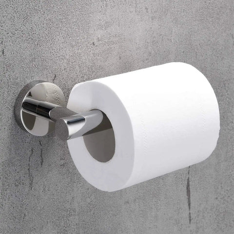 Chrome Bathroom Accessories Set 5 Piece With 18 Inch Bath Towel Bar Hand Towel Bar Toilet Paper Holder And Two Robe Hooks A Must Have Durable SUS304 Stainless Steel Construction For Long Lasting Easy Clean Bathroom Hardware toilet paper holder