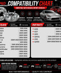 Compatibility chart for Built Tough 5MM Wheel Spacers For Nissan 350Z And Infiniti G37 with vehicle applications.