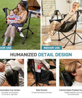 Oversized Padded Hammock Camping Chair With Storage Pockets Heavy Duty Foldable Rocking Camp Chair That Supports Up To 400Lbs Portable With Carry Bag Perfect For Outdoors And Backyards Beast Mode Ready used indoors and outdoors