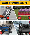 6 Inch By 1.5 Inch Flat Free Solid Rubber Tire And Wheel Assemblies Pack Of 2 used on carts and hand trucks for versatile use