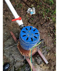 Installed Micro Hydroelectric Generator 1500W 220V with cast iron shell for off-grid outdoor power, river setup