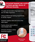 GUKR Universal Wireless Keypad For Genie Overhead Door LiftMaster Chamberlain Sears Craftsman with open cover
