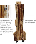 Side view of Double Sided Fishing Rod Holder That Stores Up To 16 Rods For Saltwater And Freshwater Gear with skip-peel finish.