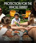 Family using Twin Pack Mosquito And Tick Repellent Spray 4 Fl Oz Each With Lemon Eucalyptus Plant Based Formula, outdoors