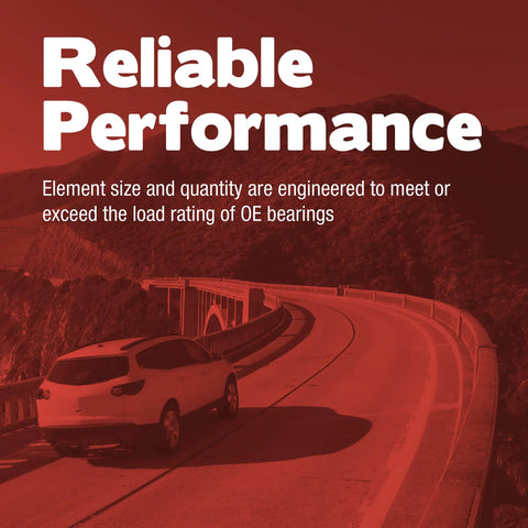 Reliable performance text over car on road, promoting Drive Shaft Center Support Bearing Fits Chevy Silverado 1500 Classic And Silverado 1500 HD Classic Avalanche 1500 2500 C1500 From 1995 To 1999 And 2002 To 2006 Avalanche 1500 Replacement Vehicle Part