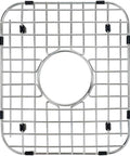 Chrome-plated grid from Premium Stainless Steel Sink Protector Set With 13x16 And 11.26x14.5 Grates For Double Bowl Kitchen Sinks No Slip Bottom Grids 2 Pack Fits Most Sinks Today.