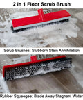 Heavy Duty 16.5 Inch Push Broom With 51 Inch Long Handle For Patio Garage Deck Tile And Concrete Floors Cleaning