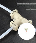 Thermoblock Connector Kit For Coffee Machine With Tube Seal Clamp Rings And Fluid Connection Replacement Parts Made From Plastic That Withstand High Temperature No Tools Needed For Quick Install Improves Current Transmission And Machine Efficiency, with tube and clamp rings