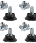 Set Of 4 M8 Adjustable Furniture Jack Feet For Screws And 4 M8 X 11 Claw Nuts for Wood Plastic and Steel Woodworking Leveling Fittings