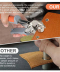 Demonstration of Rugged Grommet Kit For DIY Projects Three Eighths Inch 500 Eyelets And Grommets Pack No Pre Drill Required using two tools
