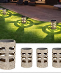4 Pack Solar Garden Lights Outdoor Waterproof LED Rock Lights For Pathway Driveway Backyard Patio Decor Landscape Lighting