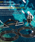 150HP Hydraulic Outboard Steering Kit for Single-Station Boats with Built-In Two-Way Lock Cylinder, 150HP Pump
