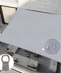 Upgrade 12x12 Sun Shade Sail Square Canopy for Outdoor Patio Backyard UV Block Water Resistant Heavy Duty 300D Fabric Light Grey