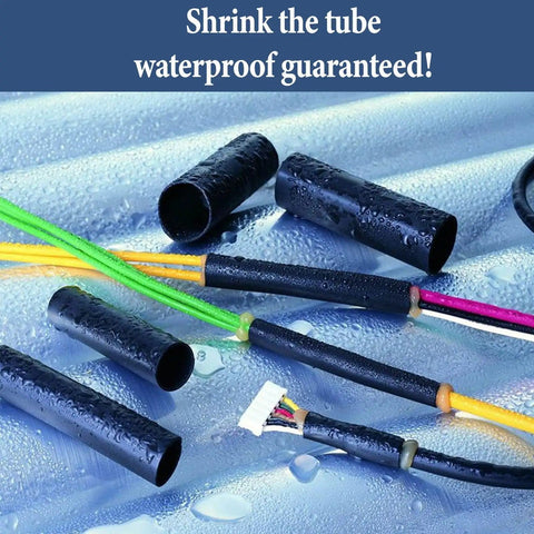 All In One 750 Piece Heat Shrink Tubing Kit With 12 Color Coded Sizes, Waterproof Adhesive Lined Tubes On Wires, Flame Retardant PVC