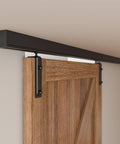 Heavy Duty 5 Foot Ceiling Mount Box Rail Barn Door Hardware Kit For Single Door No Fuss Sliding Track System Aluminum Alloy