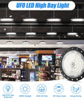UFO High Bay LED Shop Light 6000K Daylight Bright Industrial Lighting for warehouse and retail displays