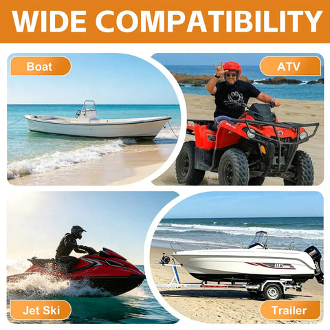 Beefy 3500 Lbs Boat Trailer Winch With 33 Ft Strap Heavy Duty Hand Winch For Boat Launch And Recovery Dual Speed Gear Ratio 4 To 1 And 8 To 1 For Smooth Fast Hauling on boat, ATV, jet ski and trailer