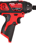 Side view of a 12-Volt Cordless One Quarter Inch Hex Screwdriver, M12 Lithium-Ion Power Tool, Tool Only, Compact and Lightweight.