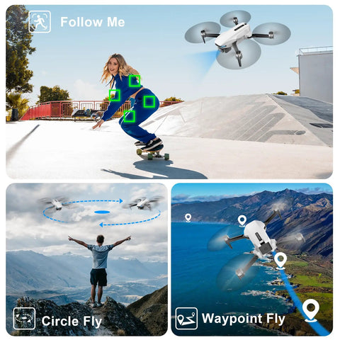 2K HD GPS Drone With Real Time 5G FPV Transmission Auto Return Follow Me Circle Fly Waypoint Fly Optical Flow Foldable in action
