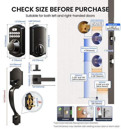 Slick WiFi Smart Front Door Lock Set With Matte Black Handle And Keyless Entry Remote App Control No Hub Required For Game Changing Home Security Upgrade And Legit Peace Of Mind Daily
