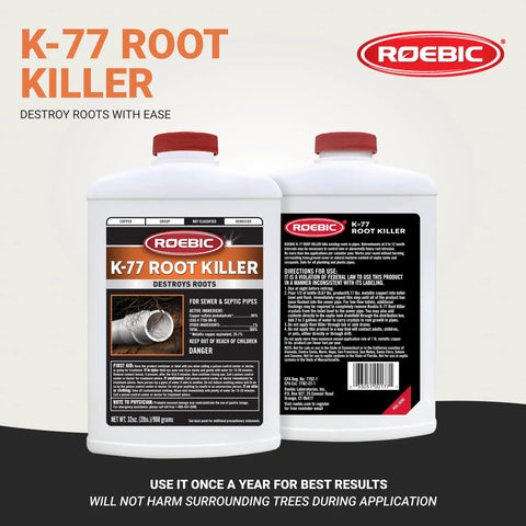 Granular Root Killer For Sewer Lines And Septic Systems, Fast Acting Copper Formula That Kills Existing Roots And Stops Regrowth, 32 Oz