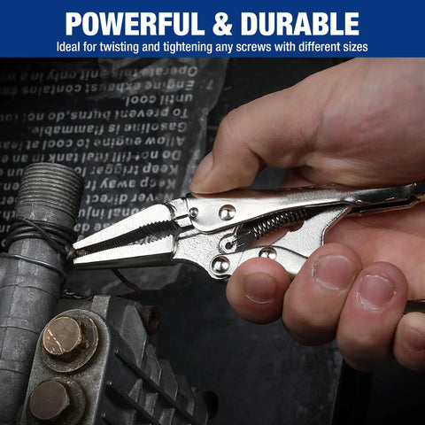 Mini Long Nose Locking Pliers 4.5 Inch Chrome Vanadium Steel used for twisting wire on metal pipe