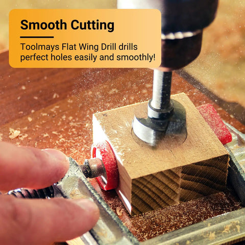 Heavy Workhorse Forstner Drill Bits For Woodworking, 3/4 Inch High Carbon Steel Round Noses, Clean Flat Bottom Holes For Lumber And Job Site Framing, 3 Piece Shop Ready Bundle in use drilling a hole in wood.
