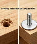 40 Pcs 1/4 Fender Washers Set in 304 Stainless Steel, showing washer securing bolt in wooden surface for smooth bearing.