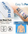 PICC Line Shower Cover 10x12 Inch Waterproof Catheter Shower Cover Keeps Your Site Dry Reduces Infection Risk Disposable