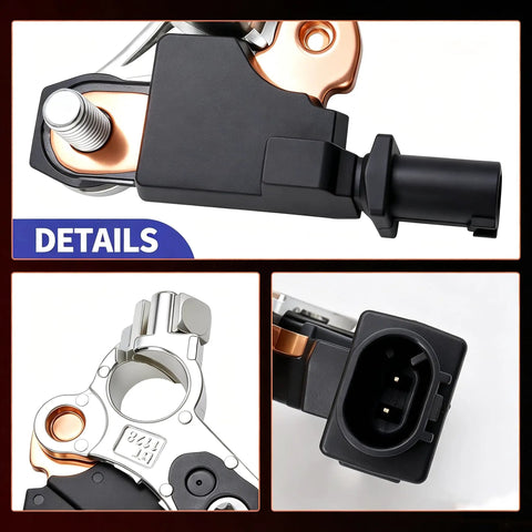 Automotive Battery Current Sensor Straight Swap For Dodge Challenger Charger Viper Ram Journey No Sweat Install Replace 4692269Ai 4692269Ah close-up view of detailed module with connector.