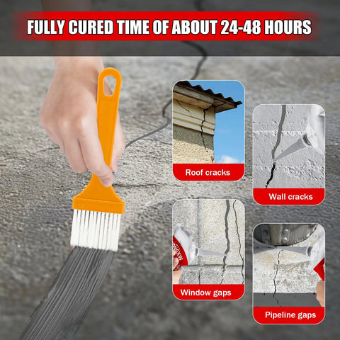 Using 2-Pack Concrete Crack Filler And Sealant Quick-Drying Waterproof Repair Sealant for cracks in cement surfaces