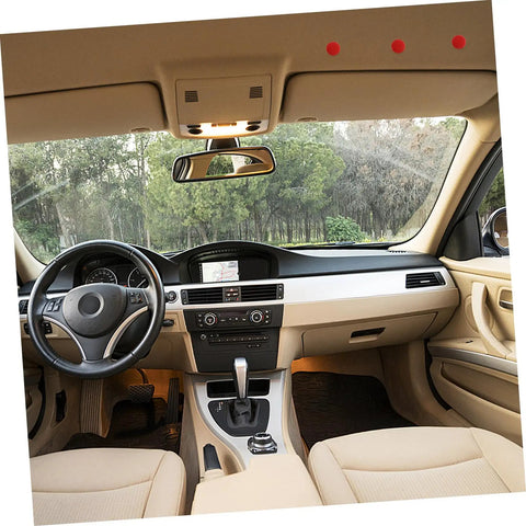 Interior view of a car with headliner repair kit, including 50 Piece Car Headliner Repair Kit With Fabric Covered Pins And Roof Fixing Buckles