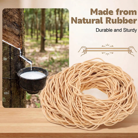 Bulk 280 Piece Large Elastic Rubber Bands 7 Inch Set for Office and Home Use Super Stretchy and Durable, made from natural rubber