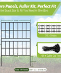 Tall 31.5 Inch Decorative Garden Fence Panels 14 Pack No Dig Metal Wire Border with zip ties and holders