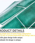 Close-up of 12x10 Inch Peel And Stick Backsplash Tile For Kitchen And Bathroom, showing green crackle glaze subway tile look and details