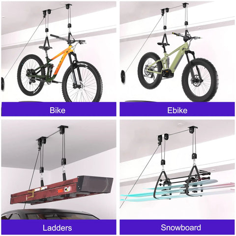 Heavy Duty Bike Hoist Lift System Storage 85 lb ✓