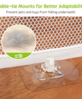 Kid Safe Banister Guard Net For Baby And Pets 15ft Long 3ft High Rail Balcony Stair Mesh with cable-tie mounts shown