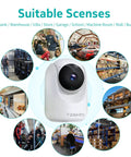 Indoor Wifi Security Camera For Home Base Monitoring Smooth Pan Tilt Coverage And Bright Color Night Vision in various indoor settings.