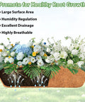 Three Pack 24 Inch Deck Railing Planter With Coconut Coir Liner For Outdoor Garden Balcony showing healthy root growth