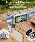 12 Inch Digital Caliper With Rechargeable Stainless Steel Body, Type C Charging, Auto On Off, Quick 50 Minute Charge For Months Of Everyday Use, Ideal For Woodworking, Metalworking, And DIY Projects, Precise Measurements Every Time measuring wood