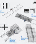 Assembly guide for 40 Foot Batting Cage With Net And Frame For Baseball Softball Hitting And Pitching Practice
