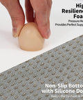 Thickened Two Point Five Inch U Shape Chair Cushion showing high-density foam and slip-resistant silicone dotted bottom.